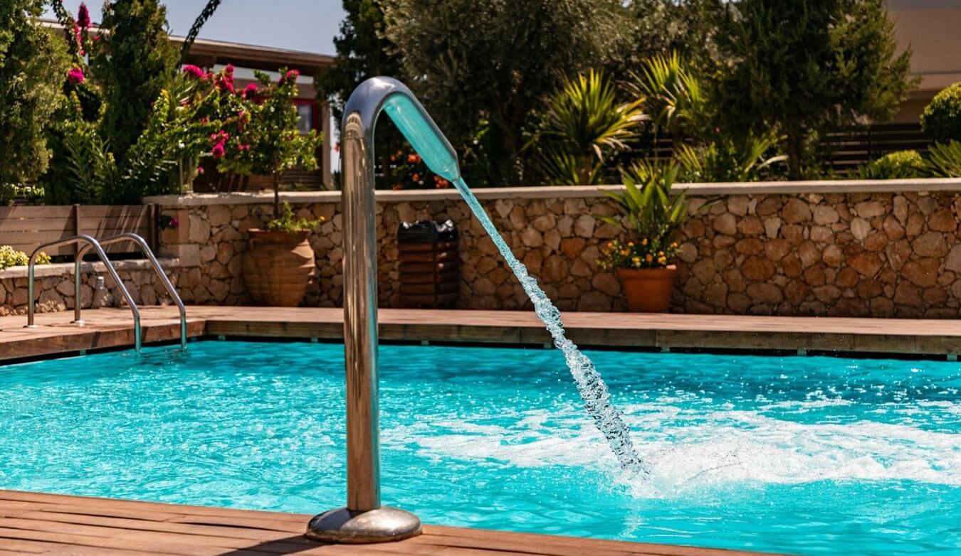 Backyard swimming pool