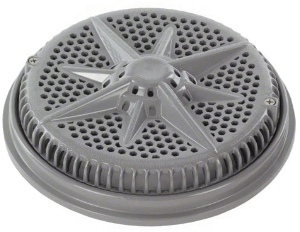 Pentair Sta-Rite Starboard replacement main drain cover 8" with short ring light gray single 500106 at www.poolproductscanada.ca