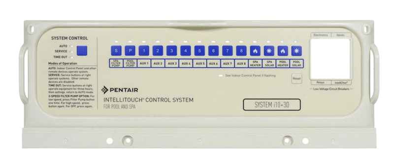 Pentair intellitouch control panel bezel 520303 at www.poolproductscanada.ca