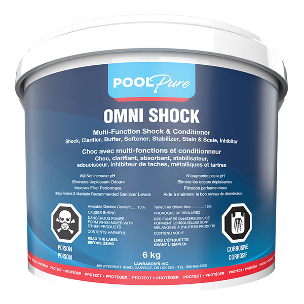 Pool Pure Omni Shock 7 in 1 multi function and conditioner for pools and spas in Canada by Pool Products Canada 7kg bucket