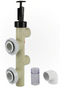 Pentair 263064 Push Pull valve pvc almond with 2 inch unions best price Canada free shipping at www.poolproductscanada.ca