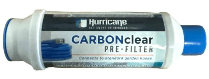 Hurricane advanced carbon clear pre-filter for pools spas pet baths and more to remove containments and ensure your water chemistry balance is always accurate HF-CAR10000-01 at www.poolproductscanada.ca