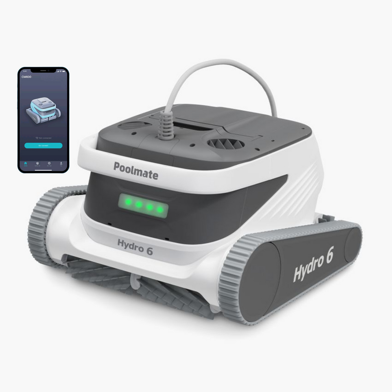 Poolmate Hydro 6 Robotic Pool Cleaner WiFi / 60' Cord / UV / Caddy