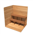 2-Tier Back Wall Benches | Cabin 6'x7'
