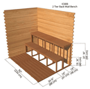 2-Tier Back Wall Benches | Indoor Cabin 6'x8'