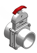 Praher Plastics 2" Knife Gate Valve SKT x SKT