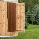 Leisurecraft Rainbow Barrel Outdoor Shower - Knotty Red Cedar