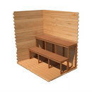 2-Tier Back Wall Benches | Cabin 6'x7'