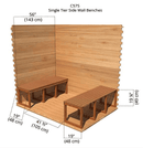 Single Tier Side Wall Benches | Cabin 5'x7'