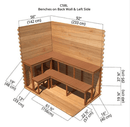 Benches on Back Wall & Left Side | Cabin 5'x8'