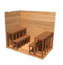 2-Tier Side Wall Benches | Cabin 6'x8'