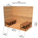 Single Tier Side Wall Benches | Cabin 6'x4'
