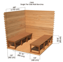 Single Tier Side Wall Benches | Cabin 6'x6'