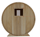 Square Window in The Back Wall | Barrel Sauna | Clear Cedar