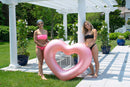 Metallic Heart Ring Inflatable Pool Float