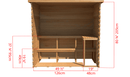 Benches on Backwall & Right Side | Indoor Cabin 5'x6'