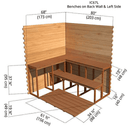 Benches on Backwall & Left Side | Indoor Cabin 6'x7'