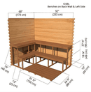 Benches on Backwall & Left Side | Indoor Cabin 6'x8'