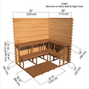 Benches on Backwall & Right Side | Indoor Cabin 6'x8'