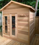 Door in Middle & Window on Left | Clear Cedar Cabin 5'x8' & 6'x8'