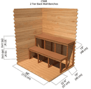 2-Tier Back Wall Benches | Cabin 5'x6'