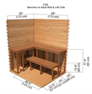Benches on Back Wall & Left Side | Cabin 5'x6'