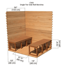 Single Tier Side Wall Benches | Cabin 5'x6'