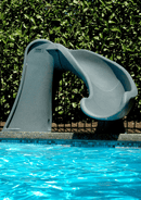 Cyclone Pool Slide by S.R. Smith  - Taupe, Right Curve