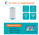 Hurricane Advanced Spa Filter Cartridge - for Filbur FC-0136, Pageant Spa Top Load