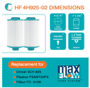 Hurricane Advanced Spa Filter Cartridge Replacement for Filbur FC-0126