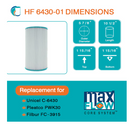 HF6430-01 Advanced Spa Filter Cartridge - Replacement for Pleatco PWK30, Unicel C-6430, Filbur FC-3915, Watkins Hot Spring Spas