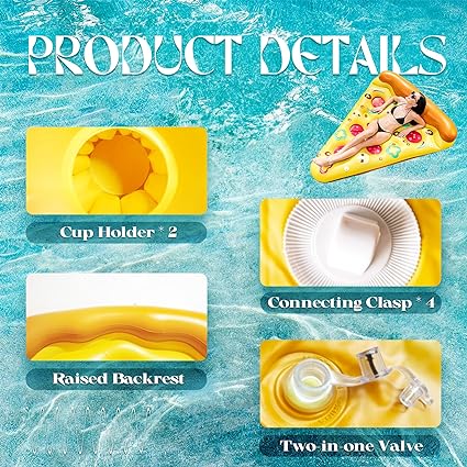 Pizza Inflatable Pool Float PoolPizza Slice Inflatable Pool Float 90645