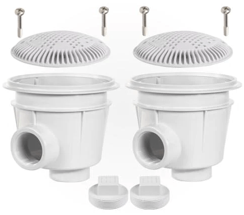 Hayward concrete outlet dual suction main drains with adjustable plaster ring WG1154SPAK2 at www.poolproductscanada.ca
