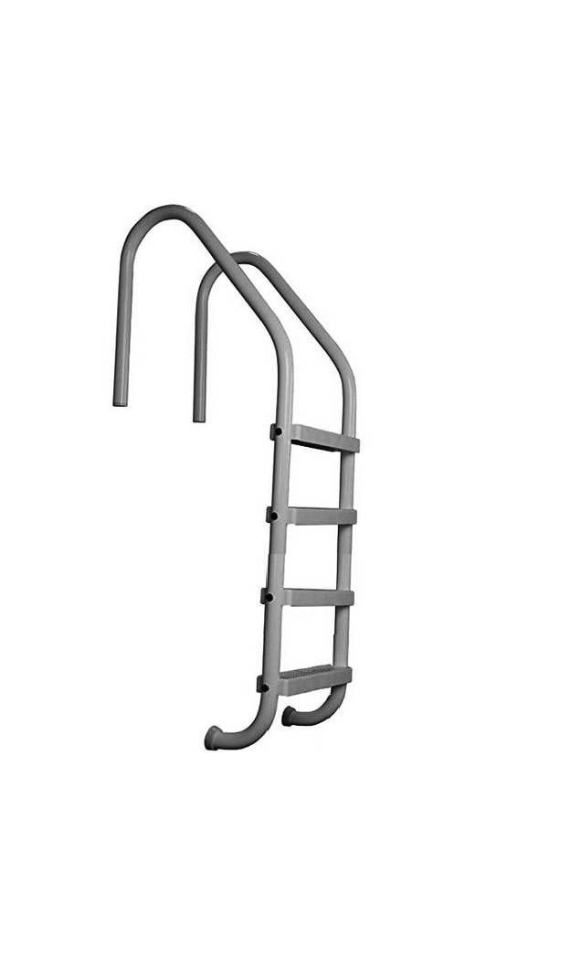 Saftron high impact graphite gray polymer 4 step pool ladder Canada at www.poolproductscanada.ca