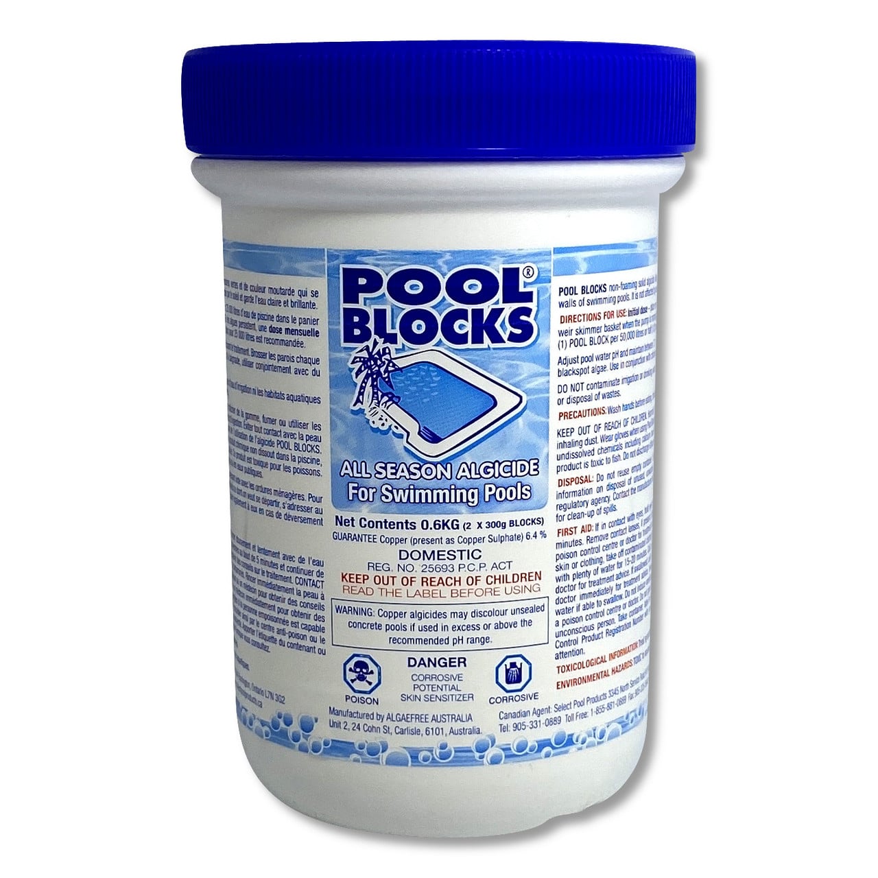 Clear Pool Blocks AlgaeFree Pool Blocks Algaecide Pucks 600g - 2 Pack