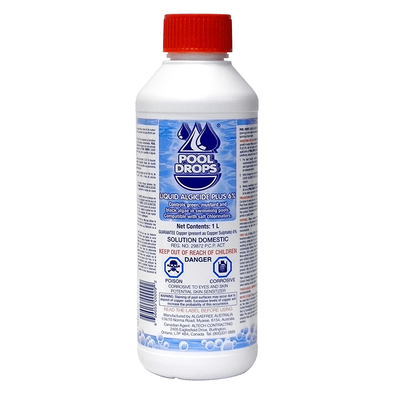 AlgaeFree Pool Drops Liquid Algaecide (1L)