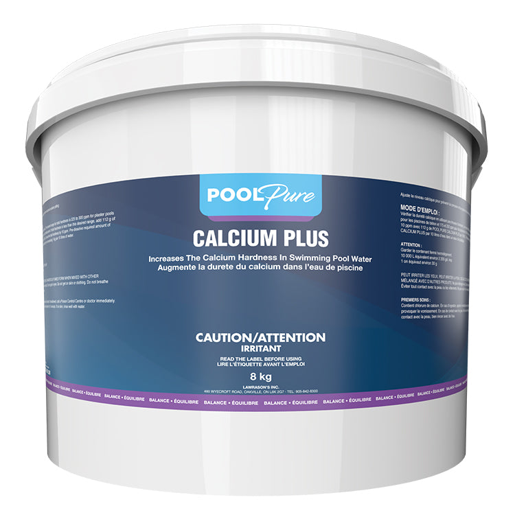 Pool Pure Calcium Plus to raise hardness of pool and spa water for ...