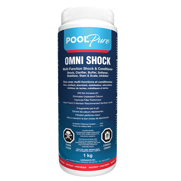 Pool Pure Omni Shock 7 in 1 multi function shock and conditioner for residential and commercial pools in Canada by Pool Products Canada