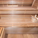 L-Bench on Side Wall / Single Tier / Pure Cube Hudson Sauna / Clear Red Cedar