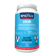 Spa pure stabilized chlorinating granules for hot tubs in Canada. Easy to use. Superior value versus Spa Chlorine Granules by Pool Supplies Canada or Summer Smiles Spa Chlor Ultra. Pool Products Canada redistributes top quality spa pure products
