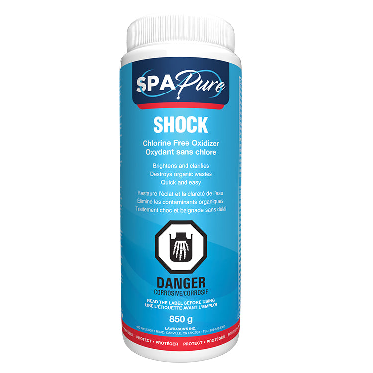Spa Pure chlorine free oxidizer shock to brighten and clarify water, destroy organic wastes, and is quick and easy. Superior value versus Spa Oxidizer by Pool Supplies Canada and Spa Shok Ultra by Summer Smiles. Pool Products Canada offers the best price and fastest delivery