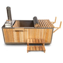 Leisurecraft - The Starlight Wood Burning Hot Tub - White Cedar - Aluminum Interior