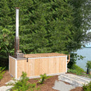 Leisurecraft - The Starlight Wood Burning Hot Tub - White Cedar - Aluminum Interior