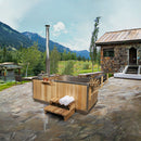 Leisurecraft - The Starlight Wood Burning Hot Tub - White Cedar - Aluminum Interior