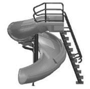 Vortex® Pool Slide by S.R.Smith - 1/2 Tube Granite Grey with  Ladder