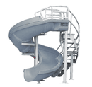 Vortex® Pool Slide by S.R.Smith -  1/2 Tube Granite Grey with Stairs