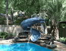 Vortex® Pool Slide by S.R.Smith - 1/2 Tube Blue with Ladder