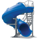 Vortex® Pool Slide by S.R.Smith -  Full Tube Blue with Stairs