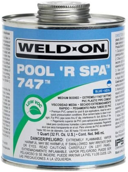 Weld On 747 1 Pint PVC Cement Blue 12671