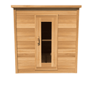 Door in the Middle & No Windows | 4'x7' Indoor Cabin | Knotty Cedar